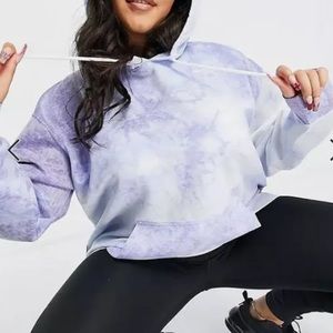 Nike Clash Women's Pullover Training Hoodie Tie Dye Blue Purple